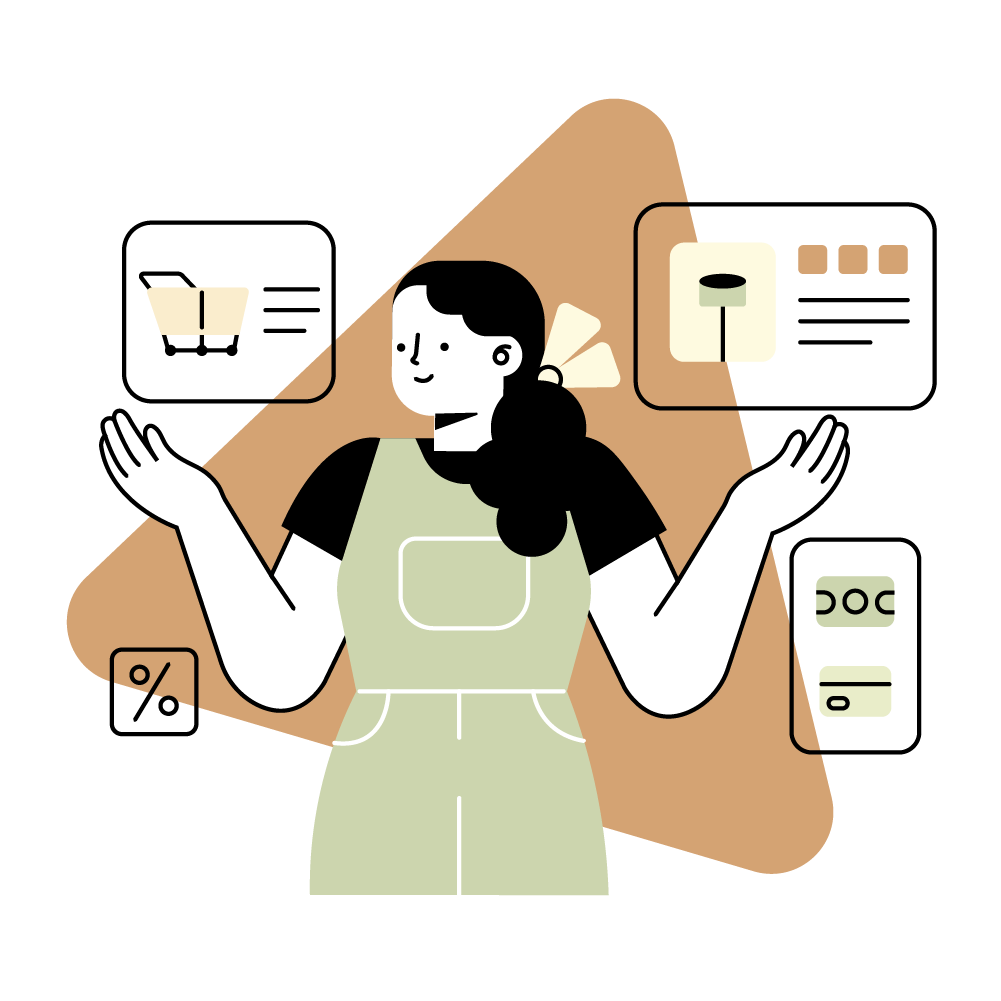 Clip Art of person dealing with finances